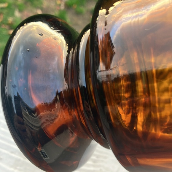 Maestri Vetrai Made in Italy Tortoiseshell Tiger Brown Glass Vase 13x4.25" - Picture 16 of 17